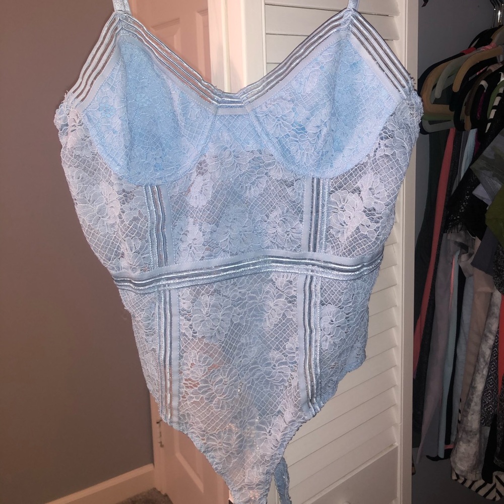 ☆ blue lace bodysuit ☆